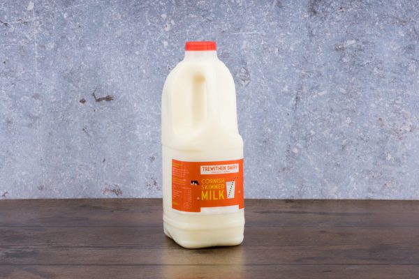 Trewithen Dairy Cornish SKIMMED Milk 2 litre